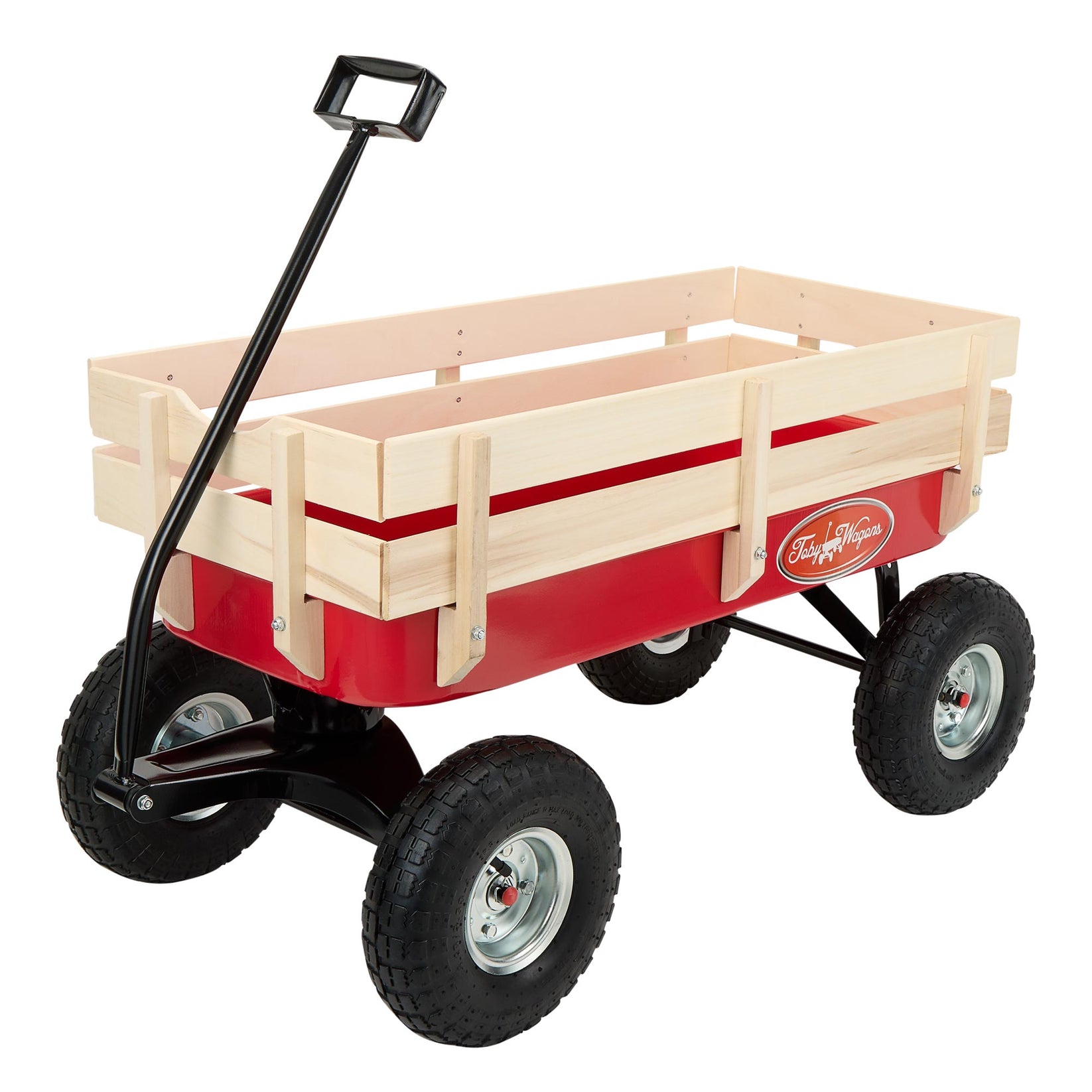 Toby All Terrain Pull Along Red Wagon / Cart / Trolley / Truck / Ride