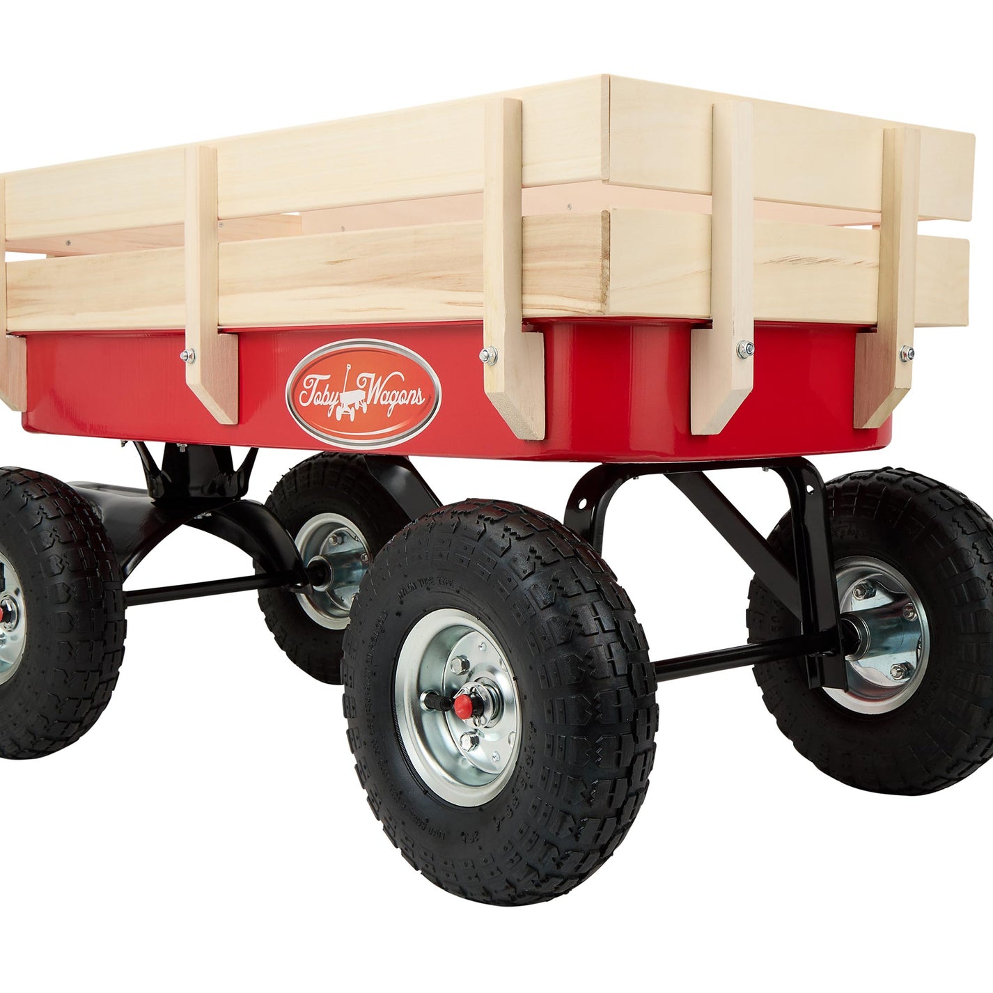 Toby All Terrain Pull Along Red Wagon / Cart / Trolley / Truck / Ride